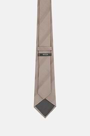 Regimental Silk Blend Tie, Taupe, thumb, 3