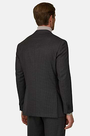 Suit Micro Patterned Wool Blend, Brown, thumb, 5