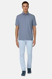 Polo Shirt In Stretch Supima Cotton, Light Blue, thumb, 2