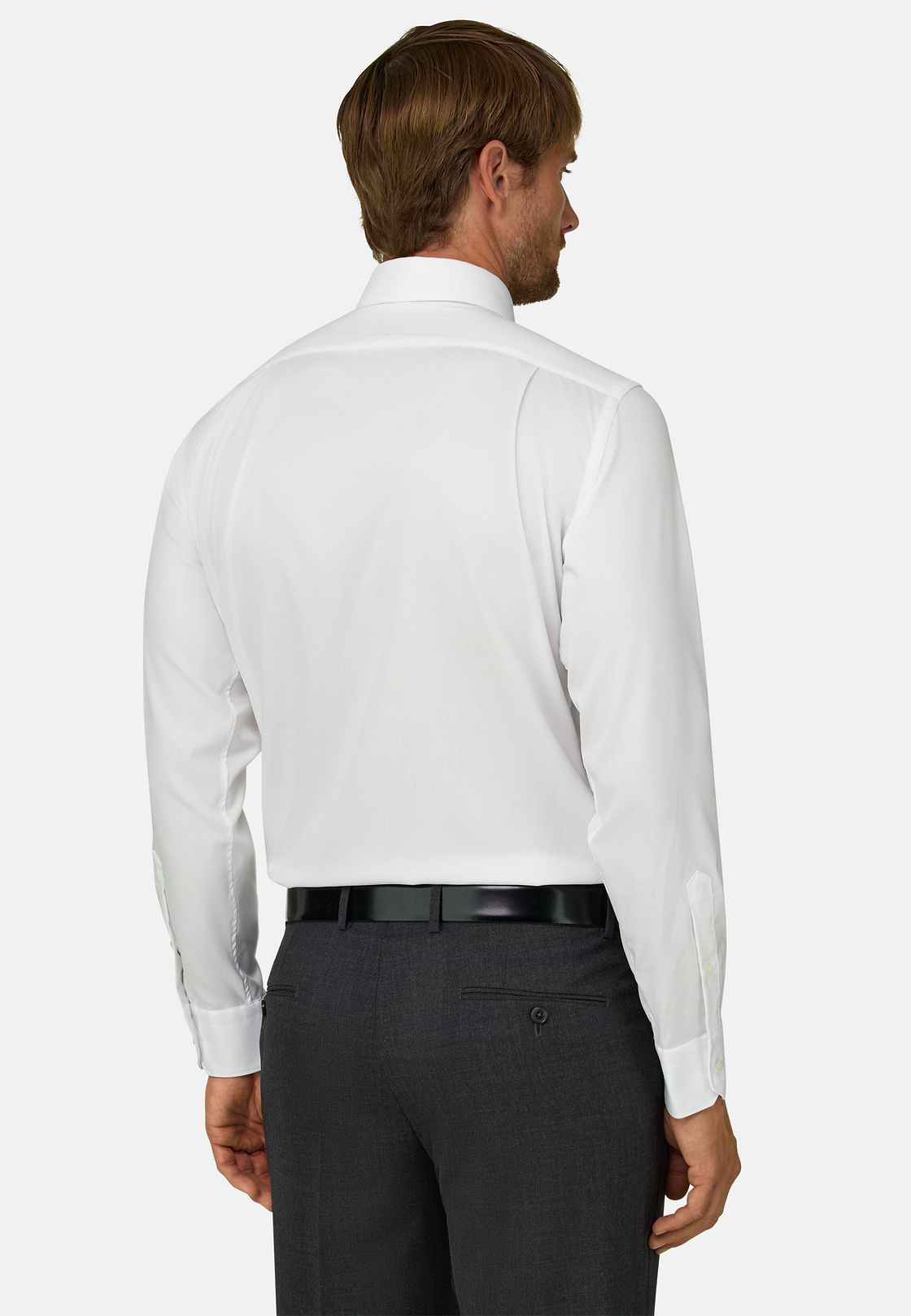 Regular Fit Pinpoint Cotton Shirt, White, hi-res, 6