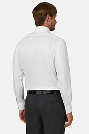 Regular Fit Pinpoint Cotton Shirt, White, thumb, 6