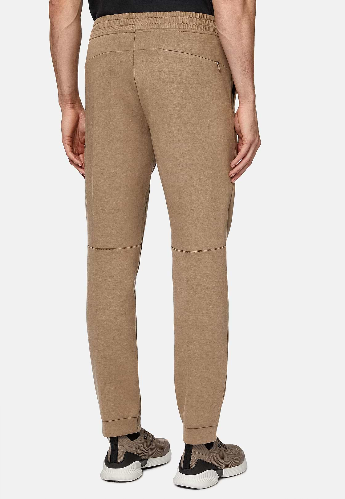 Lichtgewicht broek van scuba katoenmix, Beige, hi-res