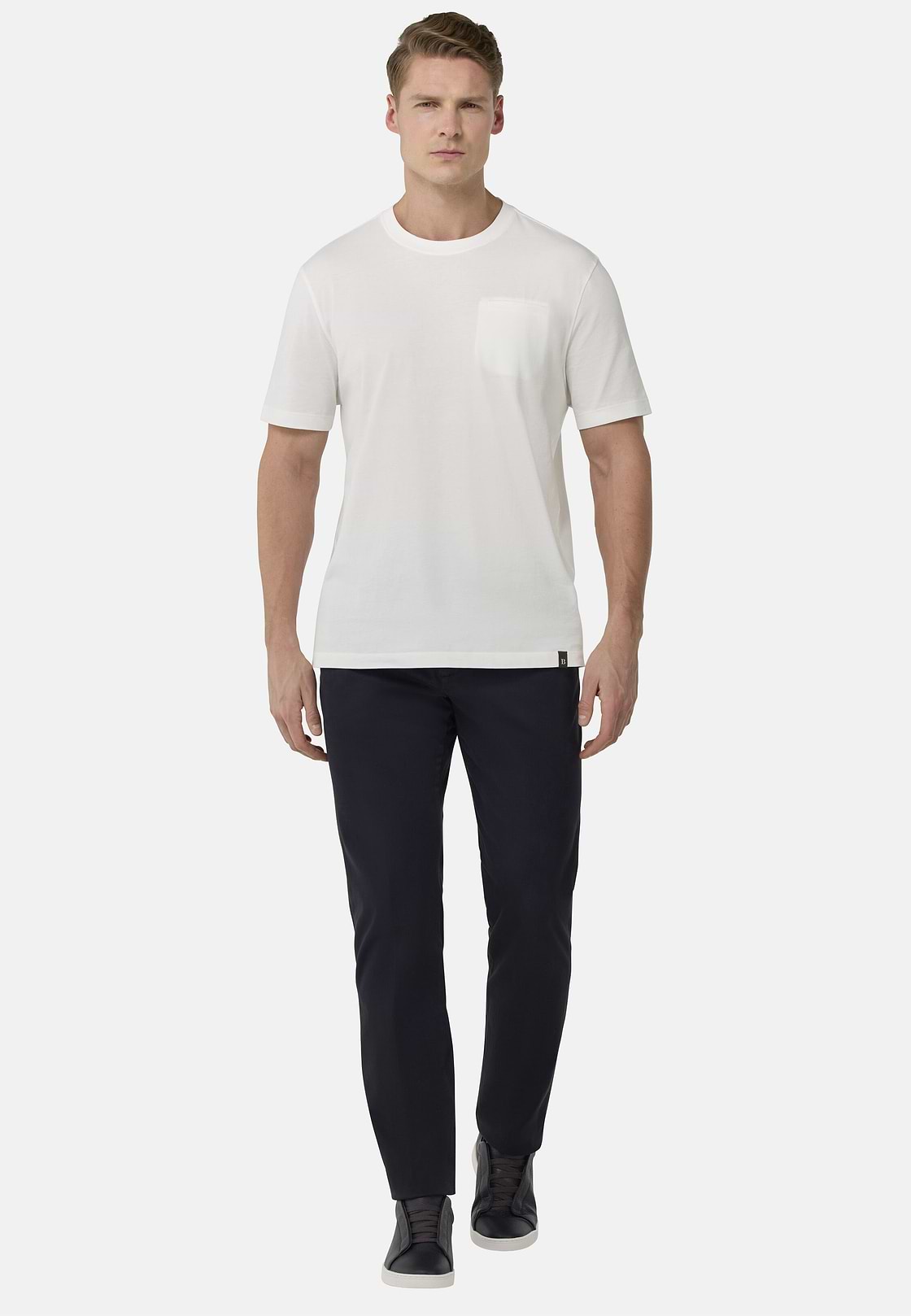 Cotton Jersey T-Shirts with Breast Pockets, White, hi-res