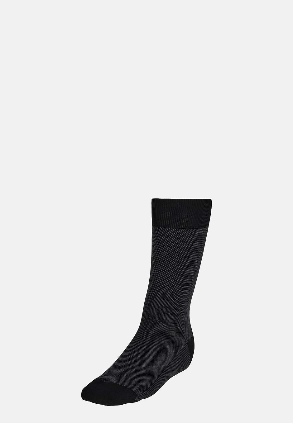 Cotton Oxford Socks, Black, hi-res
