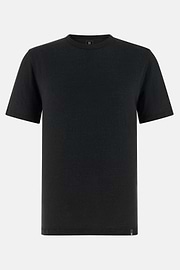 T-shirt En Jersey De Lin Extensible, Noir, thumb, 5