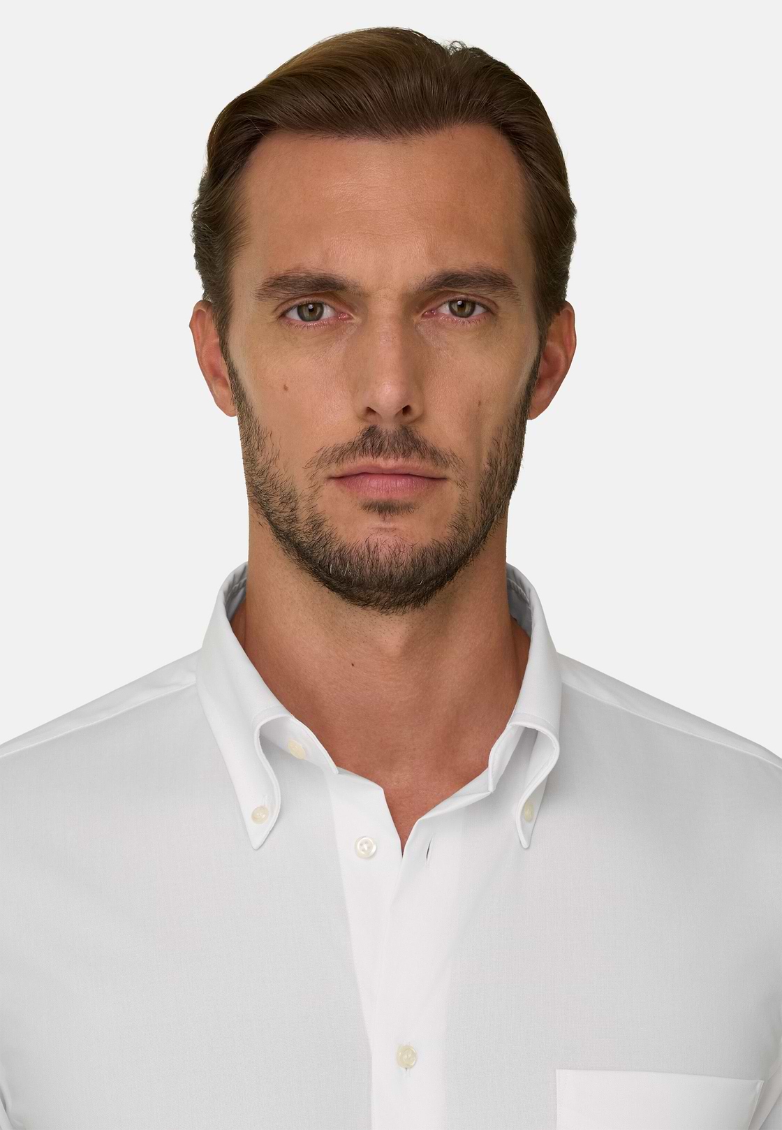 Regular Fit Pinpoint Cotton Shirt, White, hi-res, 3