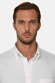 Regular Fit Pinpoint Cotton Shirt, White, thumb, 3