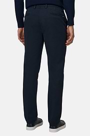 Trousers in Stretch Cotton Tencel, Navy blue, thumb, 5
