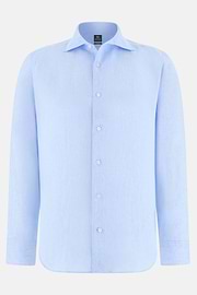 Hemd Aus Leinen Regular Fit, Blau, thumb, 6