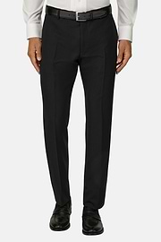 Travel wool pants, Black, thumb, 1