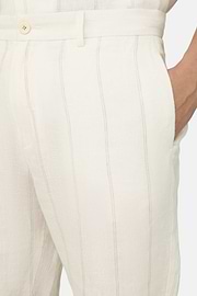 Bermudas in Linen, White, thumb, 5