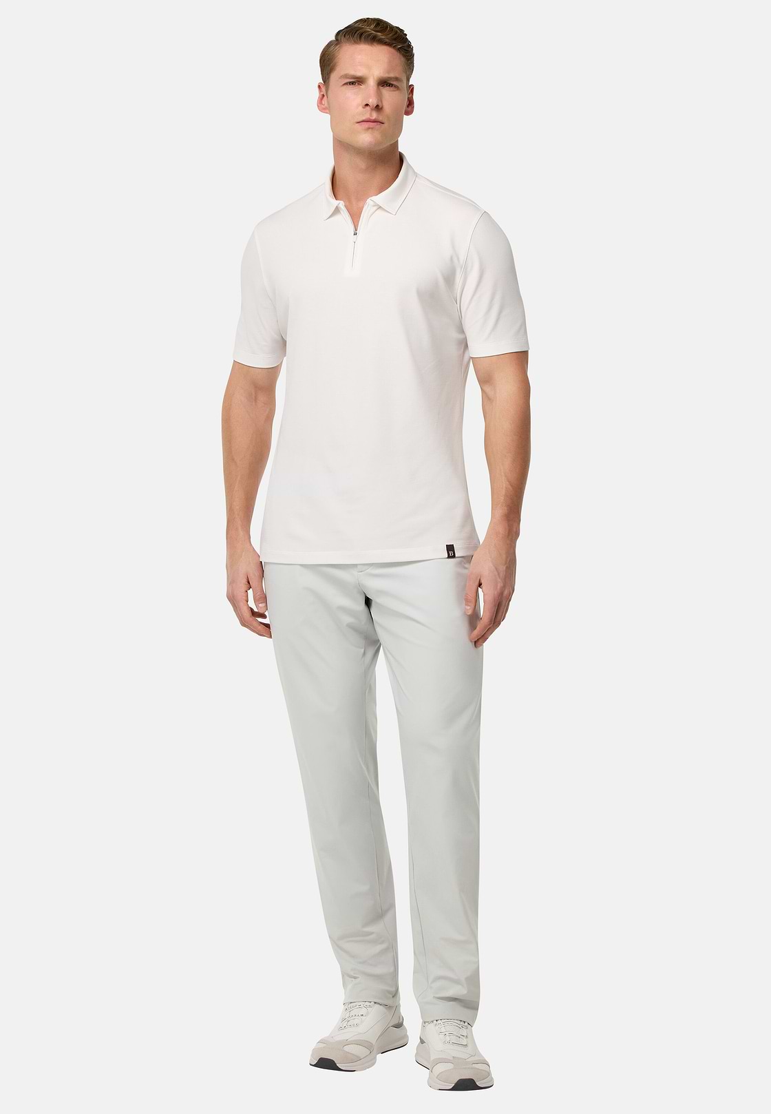 B-Tech Stretch Nylon Trousers, Ice, hi-res, 3