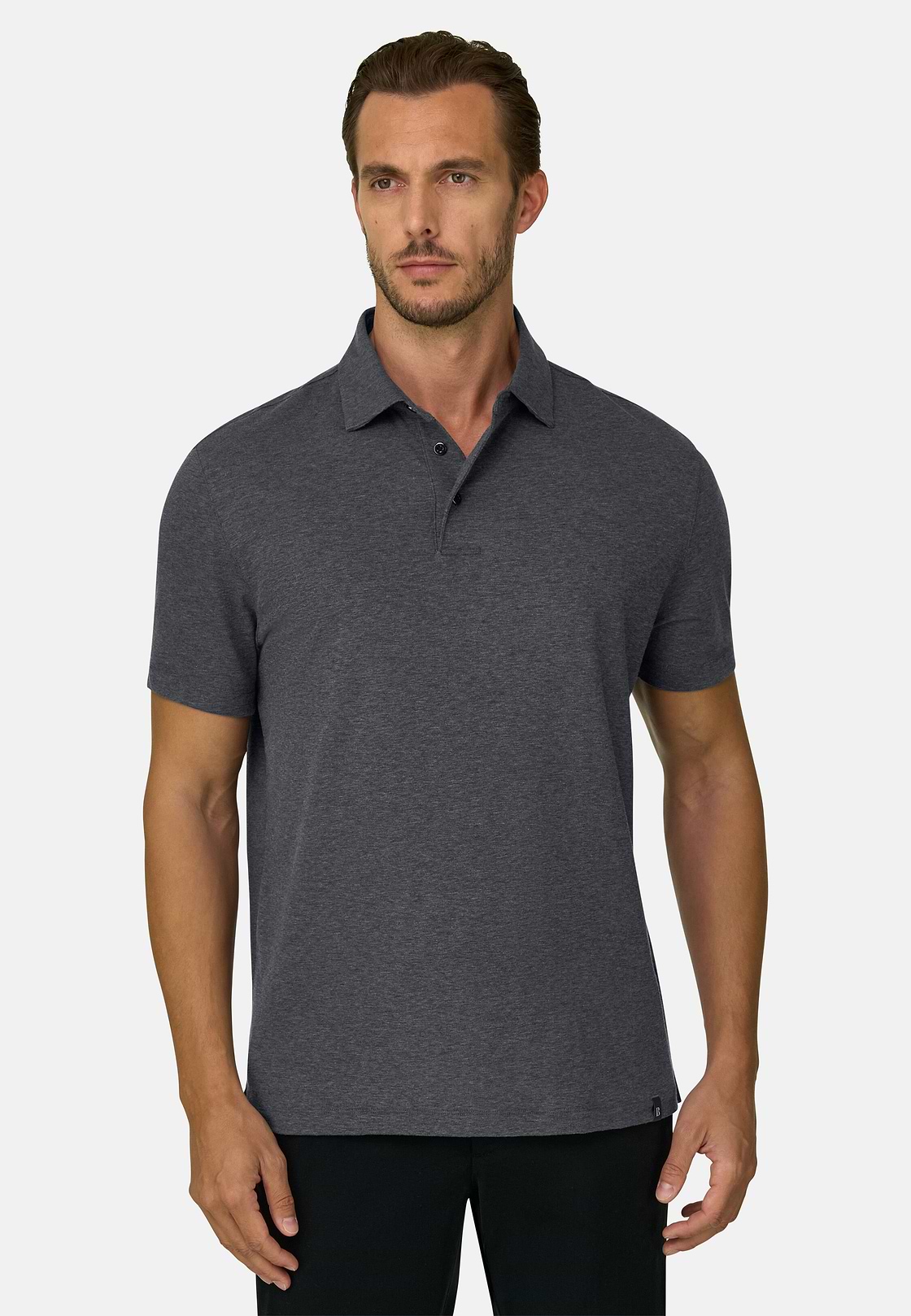 Polo aus Piqué Mischgewebe B Tech, Dunkelgrau, hi-res, 1