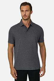 Polo aus Piqué Mischgewebe B Tech, Dunkelgrau, thumb, 1