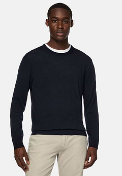 Crew Neck Jumper in Superfine Merino Wool