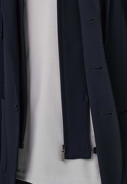 Bluza Madison z mieszanki elastycznej bawełny, Navy blue, hi-res