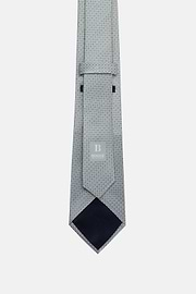 Micro Patterned Formal Silk Tie, Grey, hi-res