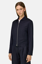 Blazer Volledige Rits Krijtstreep, Navy blue, thumb, 1