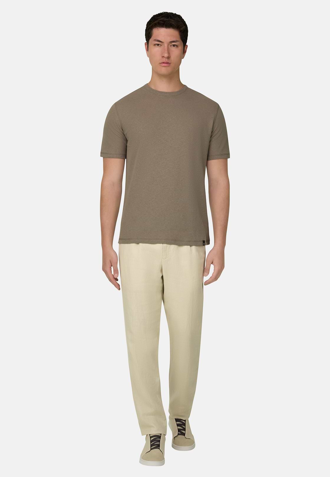 Linen Coulisse Pants, Sand, hi-res, 2