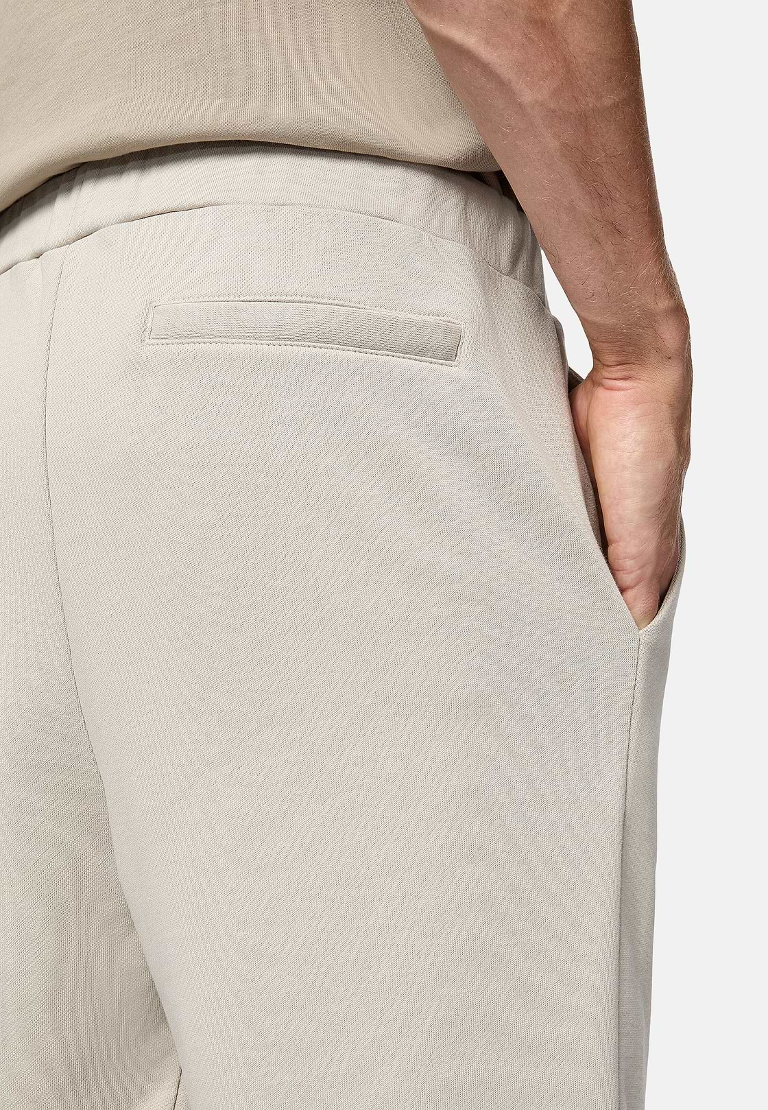 Trousers in Organic Cotton Blend, Sand, hi-res