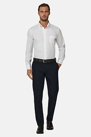 Regular Fit Pinpoint Cotton Shirt, White, thumb, 2