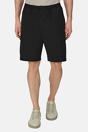 Nylon Bermuda Shorts, Black, thumb, 2