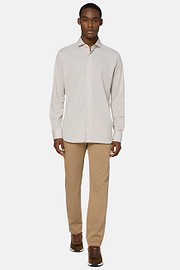 Polo Chemise en Piqué, Beige, hi-res