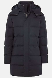 B Tech Goose Down Nylon Parka, Navy blue, hi-res