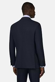 Abito Principe Di Galles Lana Stretch, Navy, thumb, 3