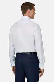 Slim Fit Checked Cotton Shirt, Light Blue, thumb, 3