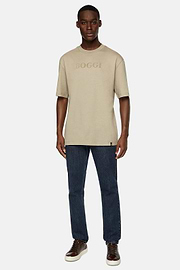 Camiseta de algodón, Taupe, hi-res