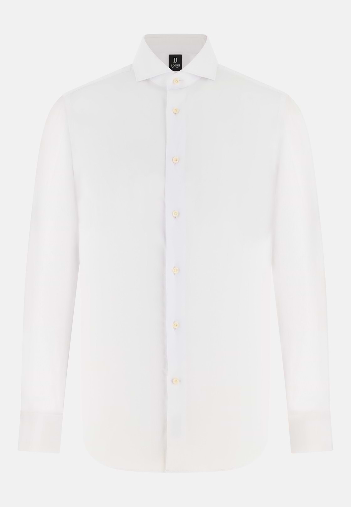 Hemd Aus Elastischer Baumwolle Und Nylon Slim, Weiß, hi-res, 6