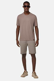 B Tech Stretch Nylon Bermuda Shorts, TAUPE, hi-res