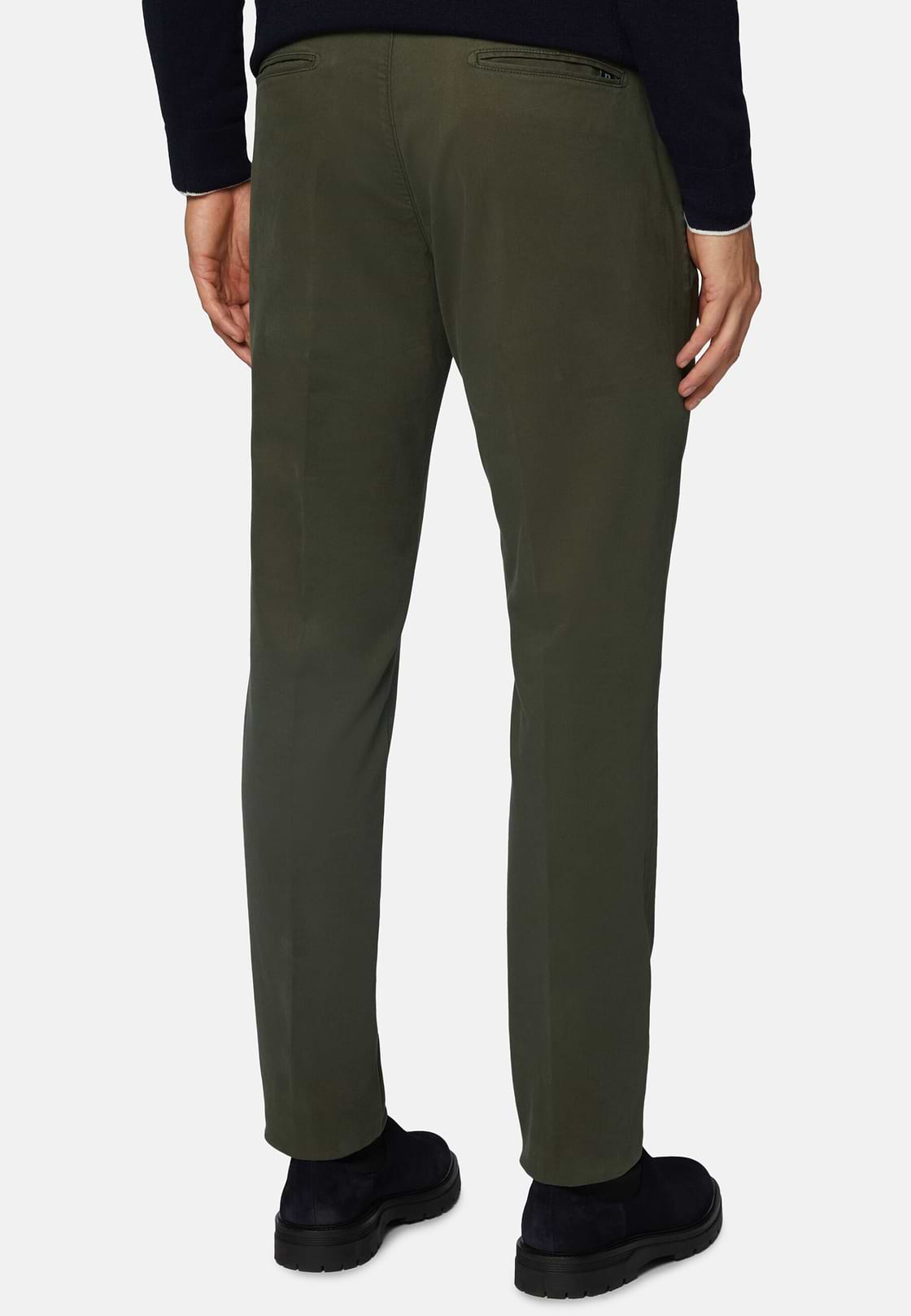 Stretch Cotton Trousers, , hi-res