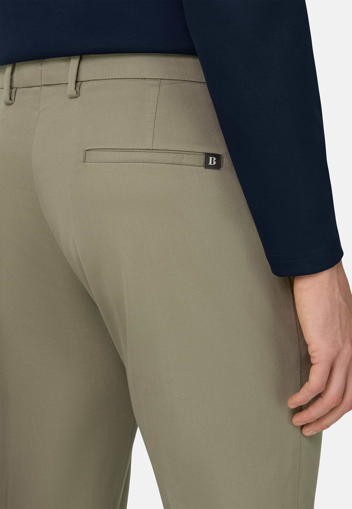 Pantalon En Coton Tencel Extensible, Vert, hi-res, 4