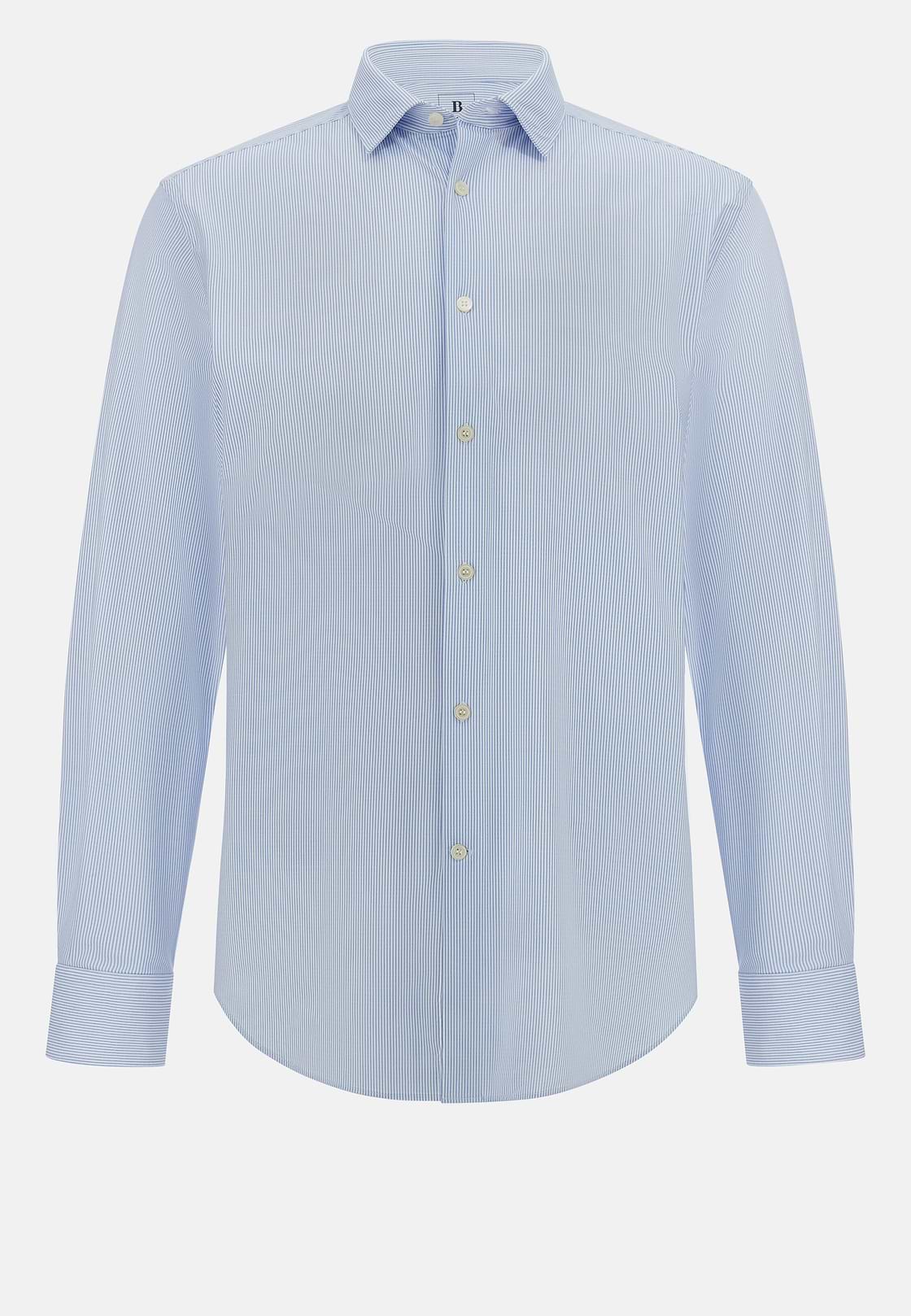 Slim Fit Stretch Nylon Shirt, Medium Blue, hi-res, 6