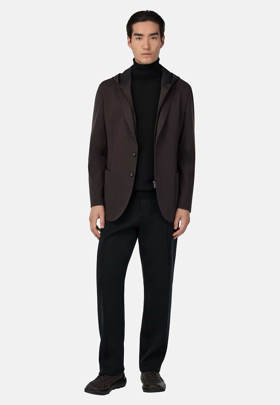 Sweatjacke Madison aus Wollmischgewebe, Braun, hi-res