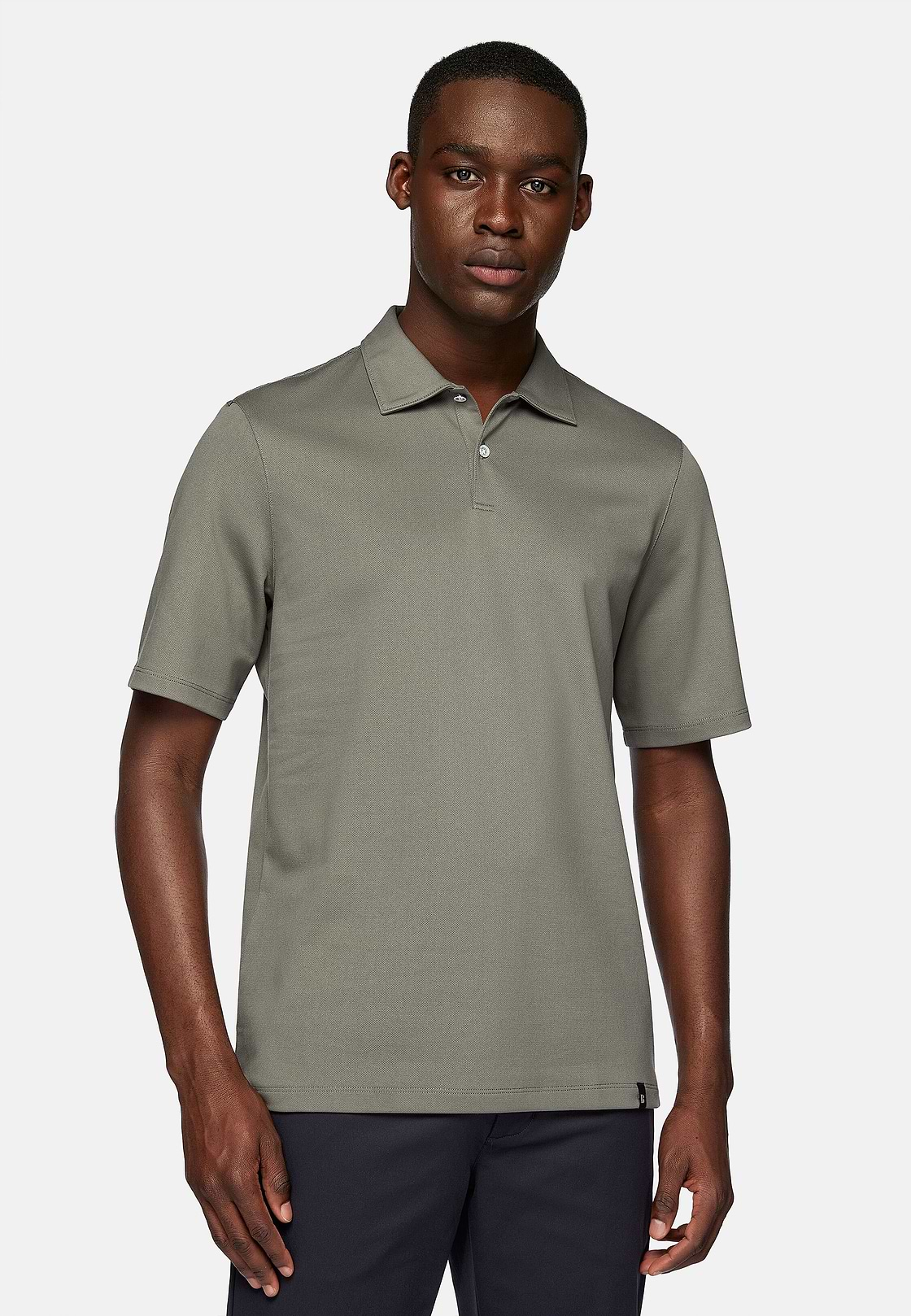 High-Performance Piqué Polo Shirt, Green, hi-res