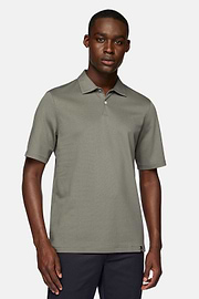 High-Performance Piqué Polo Shirt, Green, hi-res