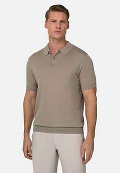 Strick-Poloshirt Aus Superfeiner Wolle