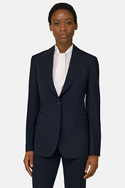 Pure Wool Jacket, Navy blue, thumb, 2