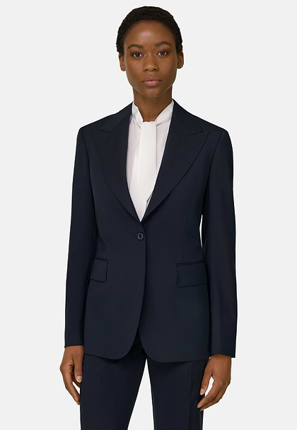Woman's Pure Wool Suit, Navy blue | Boggi Milano