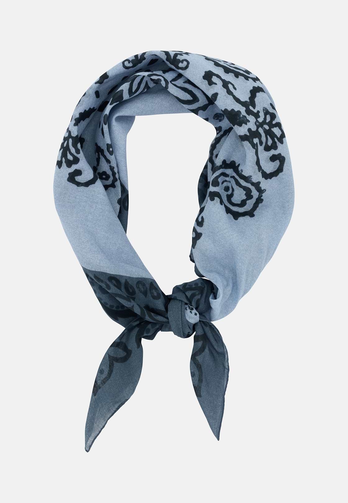 Bandana mit Paisley-Muster aus Baumwolle, Blau, hi-res, 2