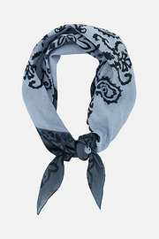 Bandana mit Paisley-Muster aus Baumwolle, Blau, thumb, 2