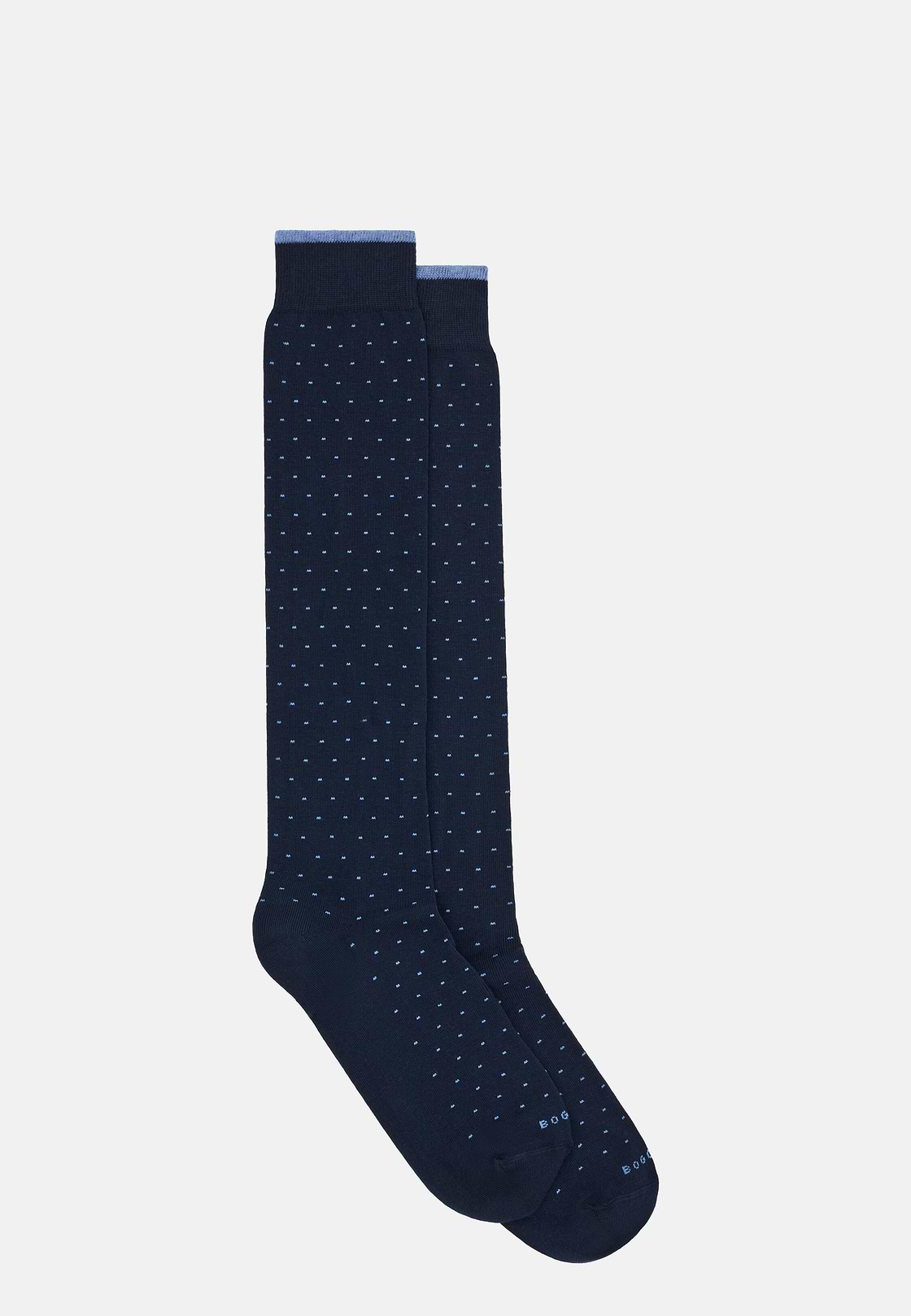 Socken mit Mikropunktemuster, Navy blau, hi-res, 2
