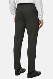 Trousers in Pure Wool Travel, Grey, hi-res