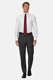 Slim Fit Cotton Twill Shirt, White, thumb, 2