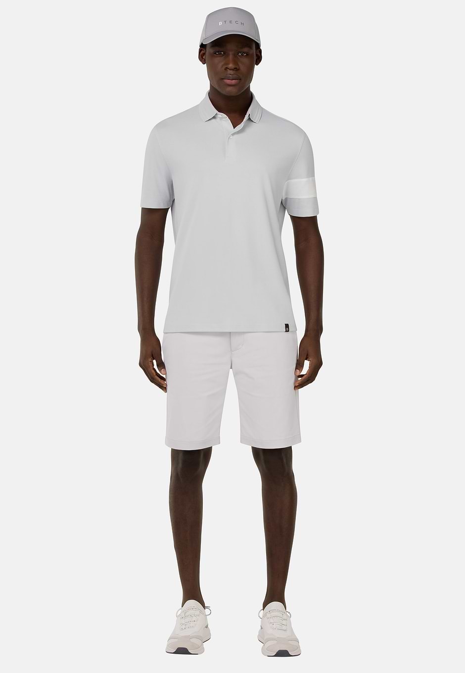 S.Cafè® High-Performance Piqué Polo Shirt, Ice, hi-res