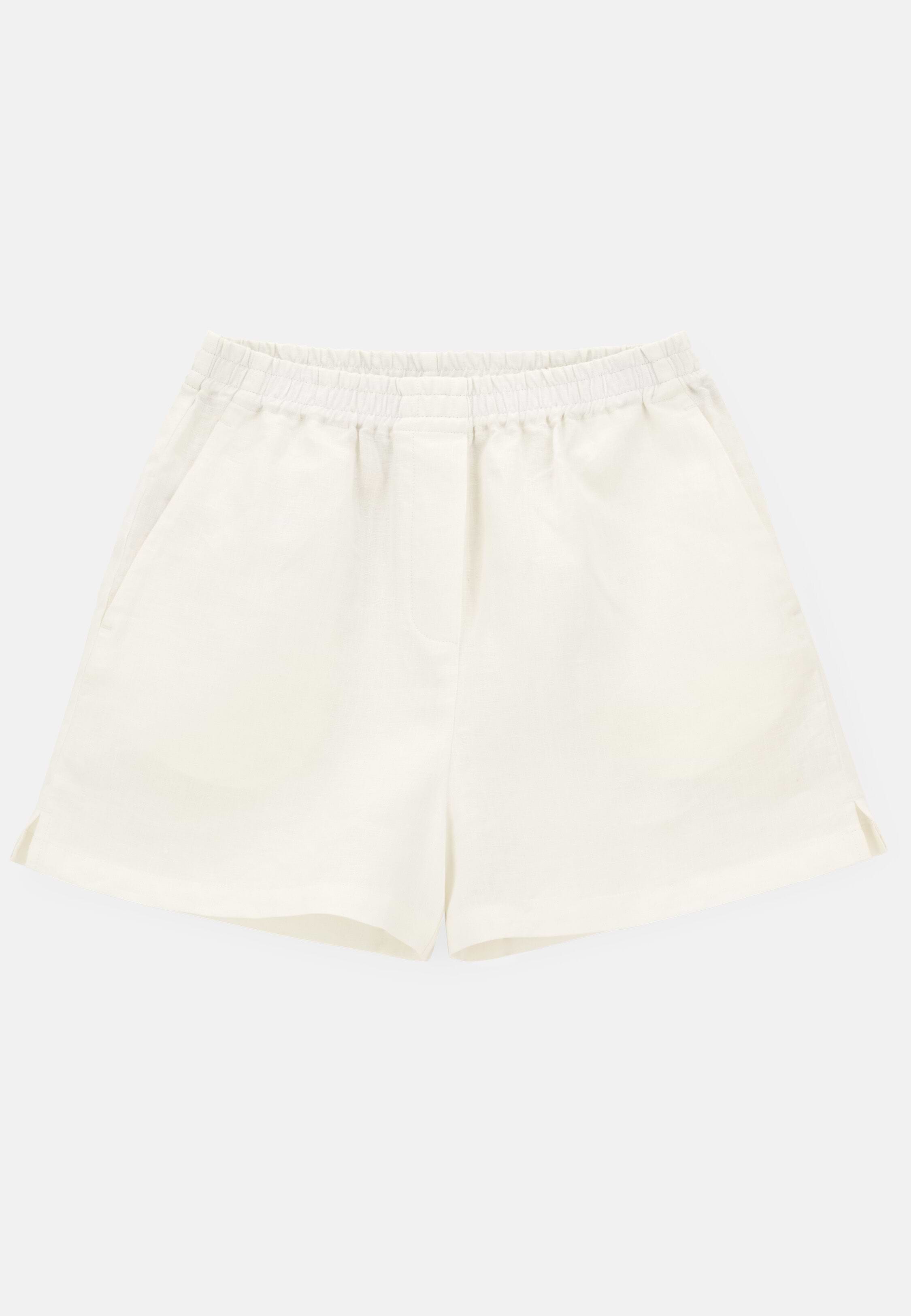 Bermudas Aus Leinen, Weiß, hi-res, 1