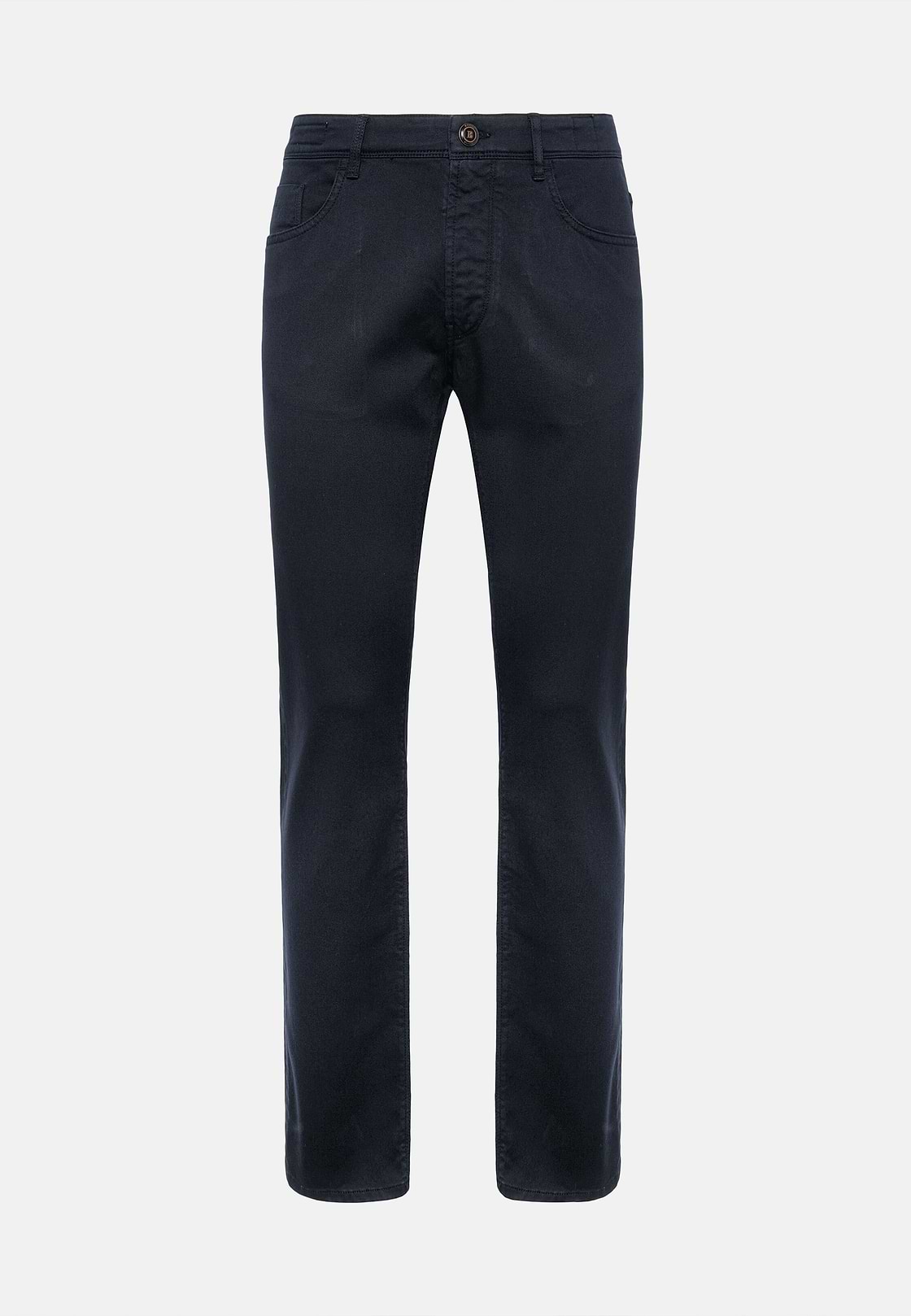 Jeans In Cotone Tencel Elasticizzato, Navy, hi-res